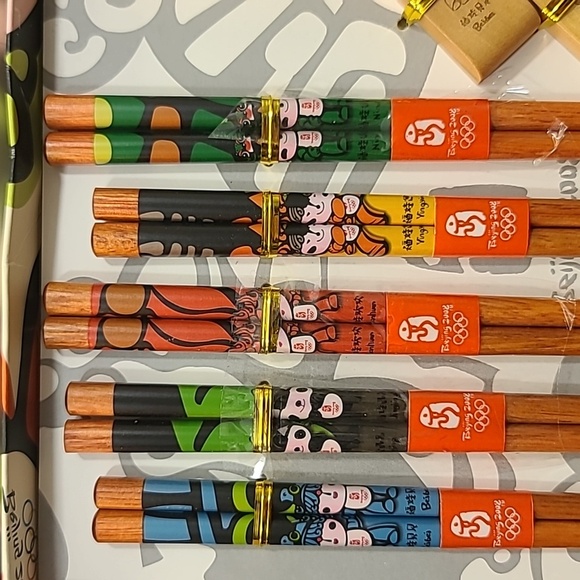 Olympics Memorabilia: Beijing 2008 ~ FUWA Children’s Chopsticks Set - Picture 4 of 9